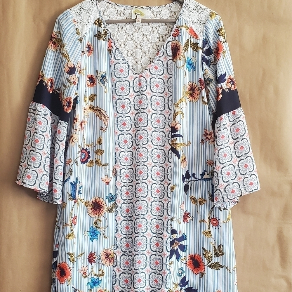Fig and Flower Mix Print dress Size M